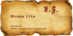 Micska Zita névjegykártya